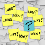 Questions and Question Mark - Sticky Note Confusion